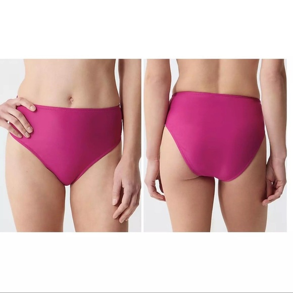 J. Crew Hallie Bikini Bottom in Radiant Fuchsia - Picture 1 of 5